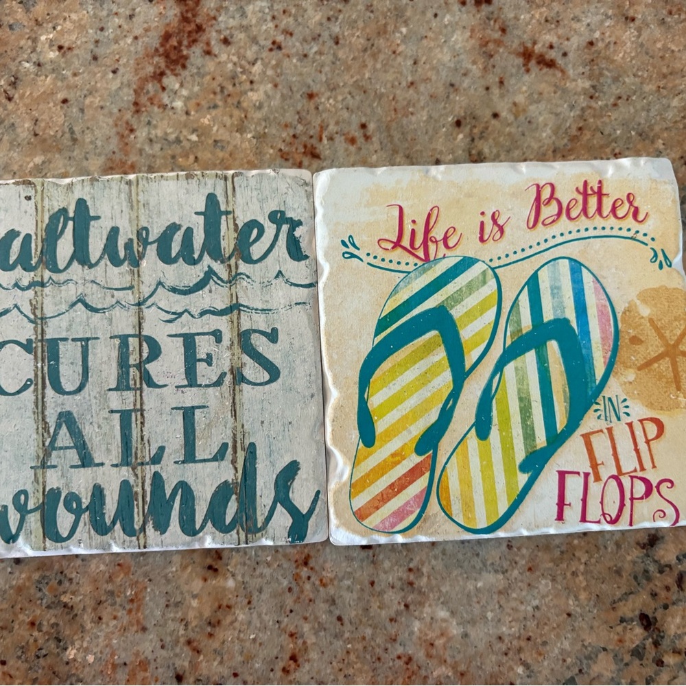 Colorful Flip Flop Coasters